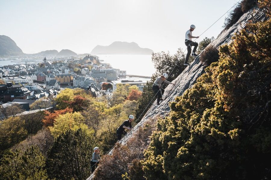 Ålesund: Via Ferrata tour - Meet in the park, sign the waiver, and get geared up