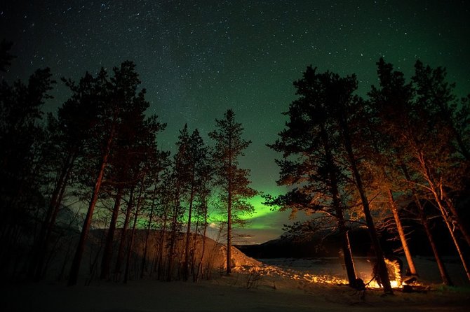 All inclusive - Northern Lights Hunt - Dinner and warmth at night: freeze-dried expedition meal, hot drinks, and campfire time