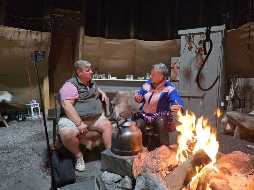 Alta: Sami Cultural Experience with Lavvu and Reindeers - A Lavvu, Fire, and Reindeer Up Close in Alta