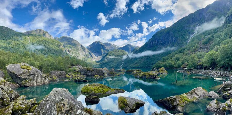 Bergen: Easy Hike to Bondhus Glacier Lake & Rosendal Visit - Hardangerfjord ferry crossings: the mountain views you get for free