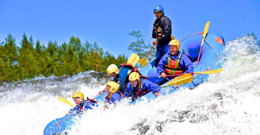 Evje: White Water Rafting Trip on Norway's Warmest Rivers - Scouting the big waterfall from the side before you hit it