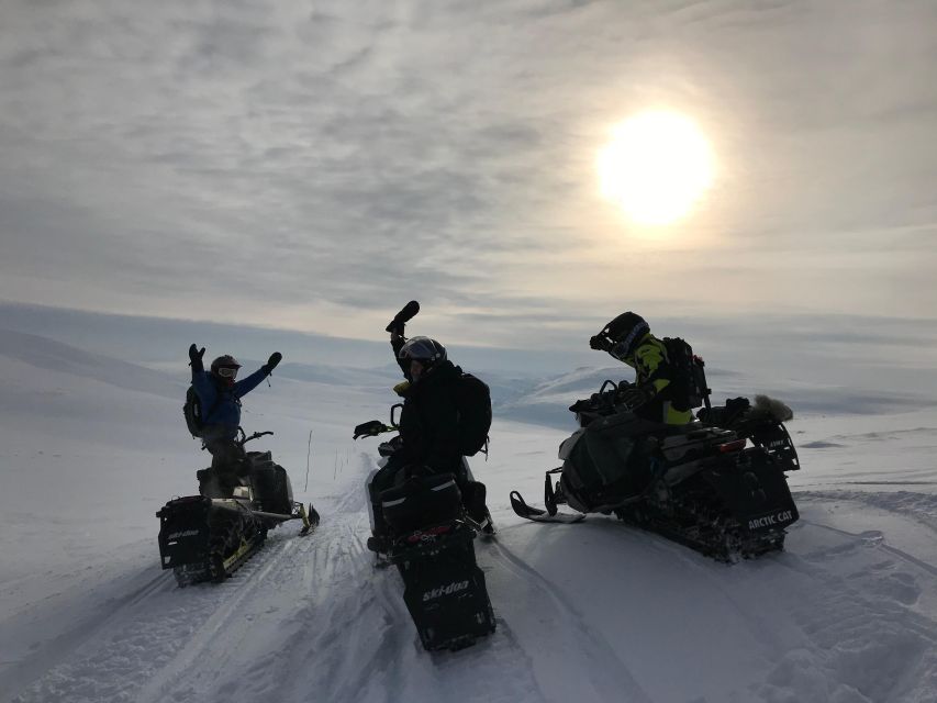 From Tromso: Arctic Wilderness Snowmobile Daytime Tour - Safety briefing at Lyngskroa: how they set you up to ride without fear