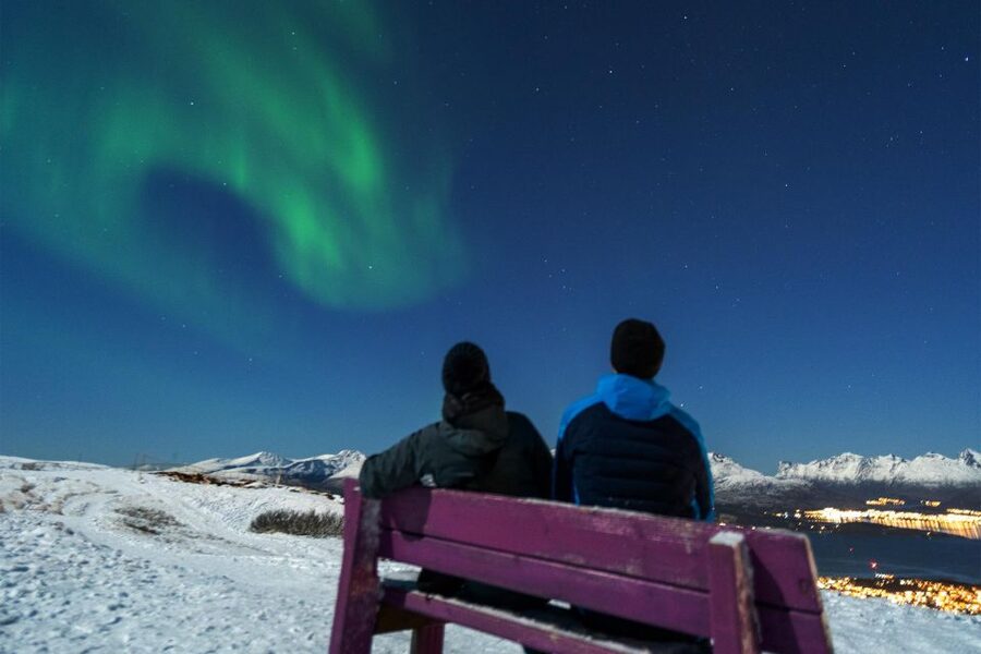From Tromsø: Evening Fjellheisen Snowshoe Hike and Cable Car - From Samuel Arnesens gate 5 to the Fjellheisen Gondola