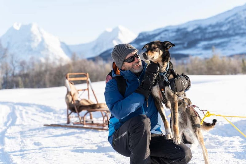 From Tromsø: Husky Experience with Self-Drive Dog Sled Ride - Getting kitted up: thermal suit, boots, mittens, and the cold-weather reality check