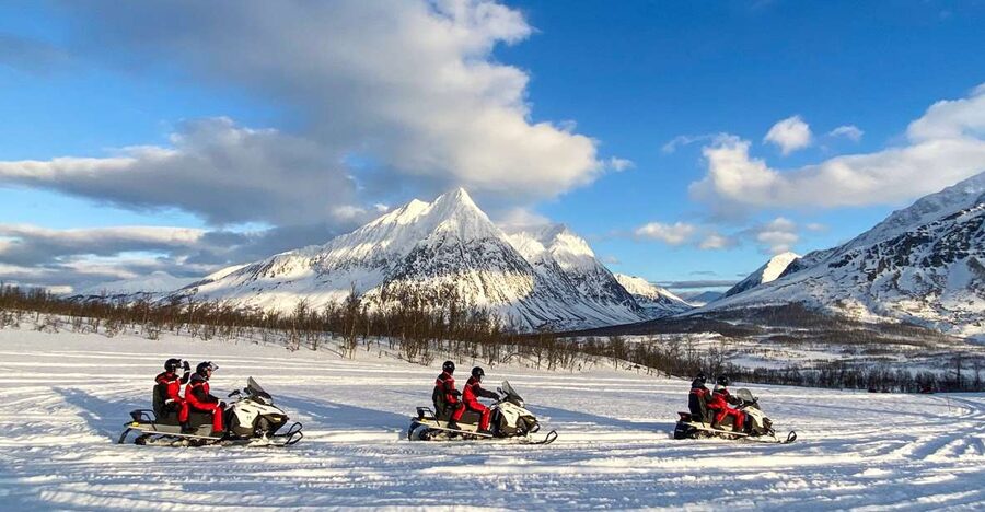 From Tromsø: Snowmobile Safari in the Lyngen Alps - Bus to Breivikeidet, then ferry as a foot passenger
