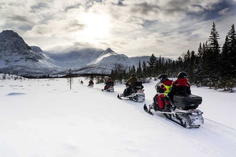 From Tromsø: Snowmobile Safari in the Lyngen Alps - The ride itself in the Lyngen Alps: troll myths, photo stops, real winter quiet