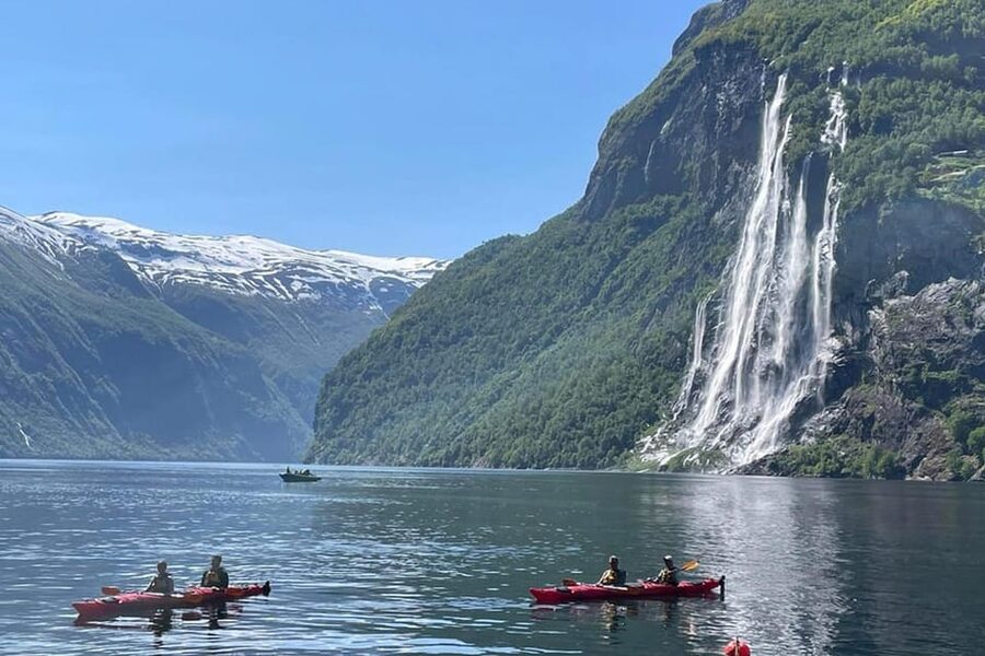 Geiranger Fjord Boat Tour with Waterfall Tasting - The return cruise: reading mountains, farms, and fjord depth