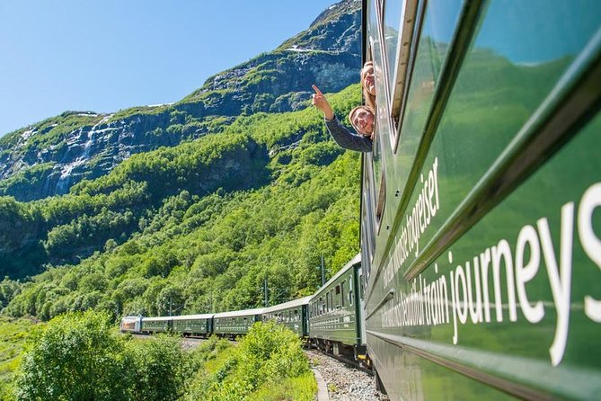 Guided tour - Viking Village, Nærøyfjord Cruise and Flåm Railway - Aurlandsfjord views and Kjosfossen: two waterfall hits and a valley perspective