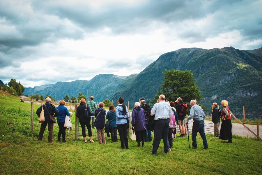 Ljøen, Hellesylt: Ljøen Farm Tour - Bus Ride Up: Quick Coach Transfer to a Different Altitude
