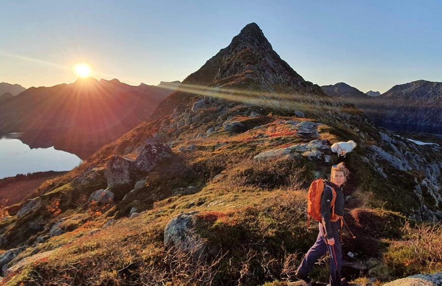 Lofoten Islands: Guided Hiking Into the Wilderness - Uphill - Getting Oriented: Gimsøystraumen, the Red Building, and a 15-Minute Safety Brief