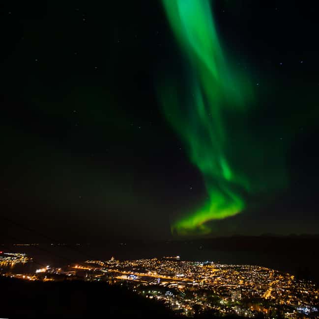 Narvik: Snowshoeing under the Arctic Lights - Narvik after dark: snowshoeing with a Northern Lights goal