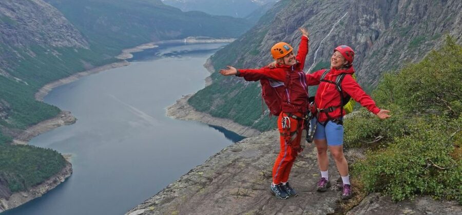 Odda: Full-Day Trolltunga Via Ferrata & Sky Ladder Adventure - The via ferrata walls: steel steps, harness safety, and huge fjord views