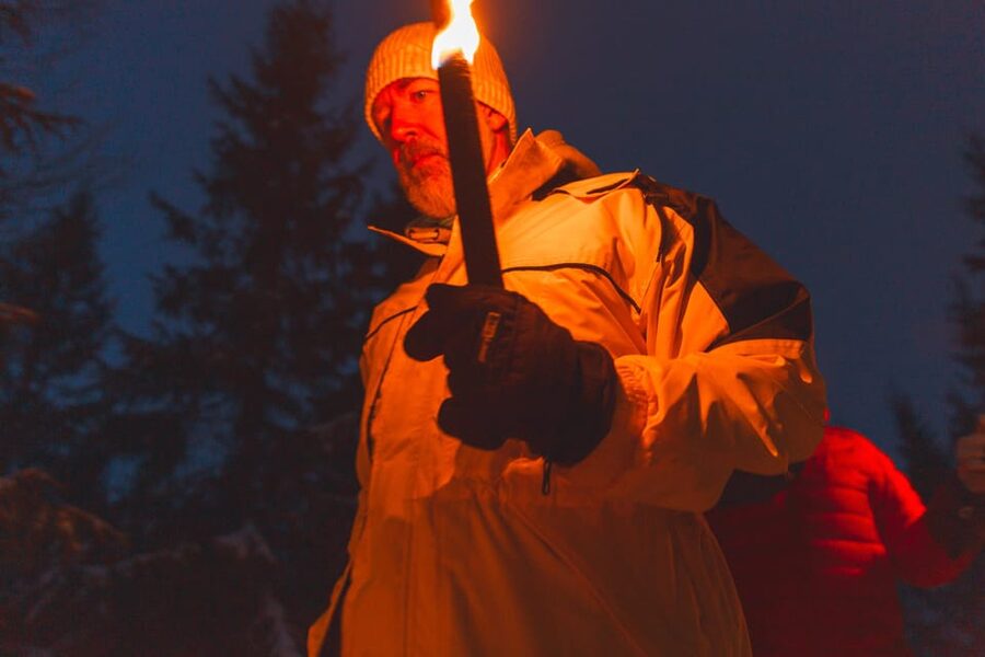 Oslo: Snowy Forest Torchlight Walk with Campfire - Meeting at Backstube Opera and the Metro Ride That Sets the Mood