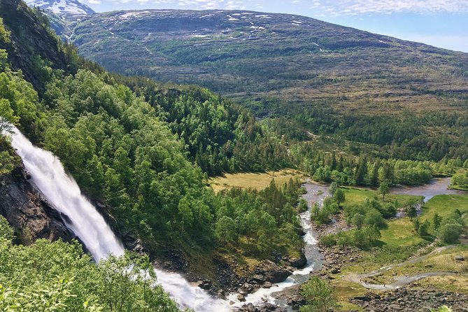 PRIVATE GUIDED TOUR: Folgefonna Glacier roundtrip from Bergen, 8 hours - Osterøy fjord driving on the way toward Hardangerfjord