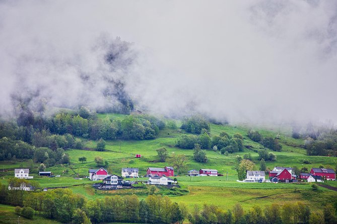 PRIVATE GUIDED TOUR: Norway's Highlights – Viking Special, 11-12 hours – WINTER - Vossvangen landmarks and the road rhythm toward Gudvangen