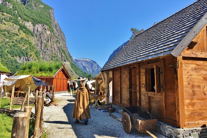 PRIVATE GUIDED TOUR: World Heritage Fjord Landscape – Viking Special – from Flåm - Stalheimskleiva: hairpin turns and two waterfalls along the road