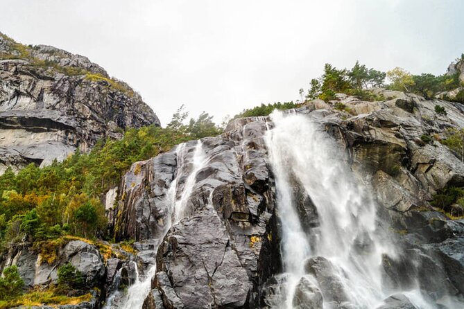 Stavanger: Waterfalls, Caves and Rock Tour By Sea - Waterfalls, Mountain Water, and a Goat Pasture Moment