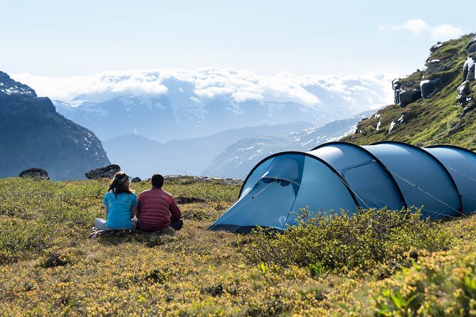 Trolltunga Classic Overnight Hike - Day 1: Skjeggedal start, then Trolltunga when the queues are gone