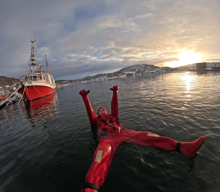Tromsø: Arctic Fjord Floating in Survival Suit - What the survival suit and safety briefing actually do for you