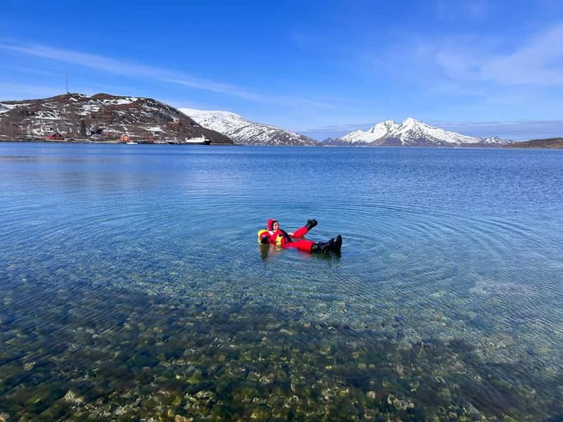 Tromsø: Fjord and Floating Safari, Arctic Floating - Suit up for Arctic floating, what you actually do in the water