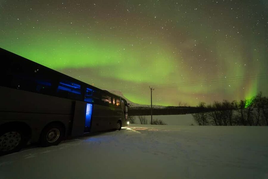 Tromsø: Northern Lights Tour with Local Stories & Photos - The final bus chase: where they try to beat the cloud cover
