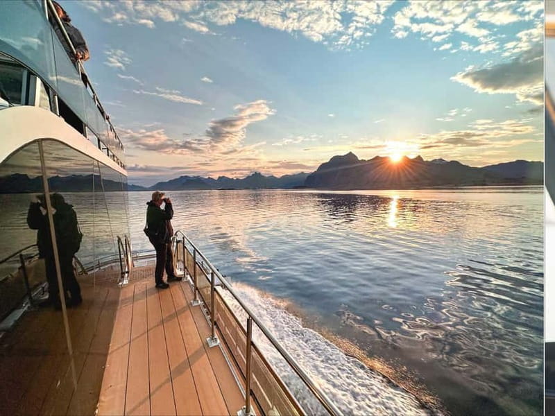 Tromsø: Summer Arctic Light Cruise with a Guide - When you go matters, midnight sun vs sunset skies