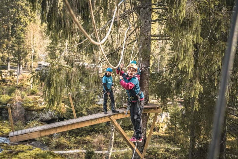 Voss High Rope & Zipline Park - Stranda River thrill near Voss, without the complicated setup