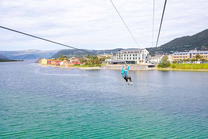 Zipline Experience in Mosjøen - Landing in Fru Haugans Hotel gardens: the calm after the speed